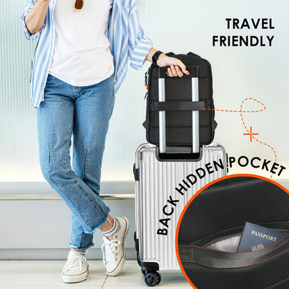 Camera Backpack for Photographers - Compact Camera Bag with 15.6 Inch Laptop Compartment - Side Access Quick Draw - Anti-Theft Hidden Pocket Tripod Holder Rain Cover - TB04 Black