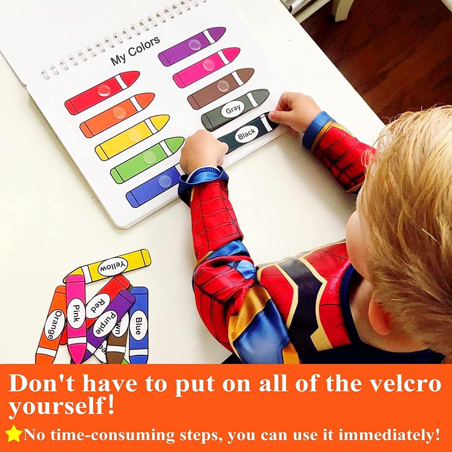 Busy Book for Kids, Montessori Preschool Learning Activities,30 Themes Book with 8 Marker, Workbook Activity Binder/Toys for Toddlers 1-3, Autism Learning Materials and Tracing Coloring Book
