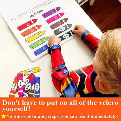 Busy Book for Kids, Montessori Preschool Learning Activities,30 Themes Book with 8 Marker, Workbook Activity Binder/Toys for Toddlers 1-3, Autism Learning Materials and Tracing Coloring Book