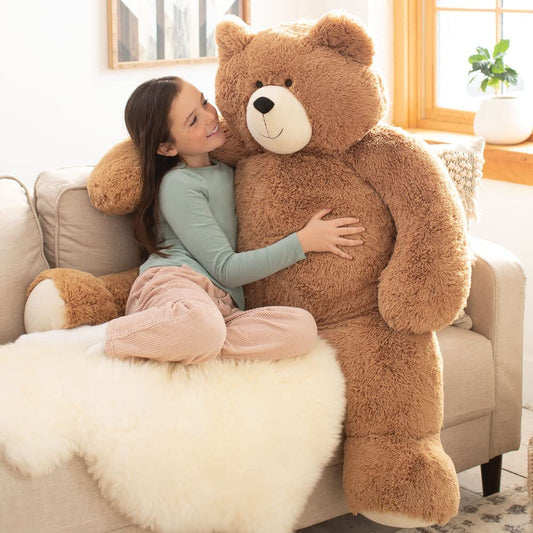 Giant Stuffed Animal 4 FT - Big Easter Teddy Bear for Kids & Adults | Stuffed in Vermont, USA - Eco Friendly Gift Saves 200 Plastic Bottles
