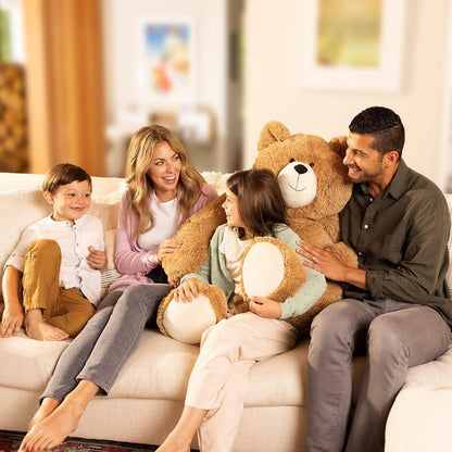 Giant Stuffed Animal 4 FT - Big Easter Teddy Bear for Kids & Adults | Stuffed in Vermont, USA - Eco Friendly Gift Saves 200 Plastic Bottles