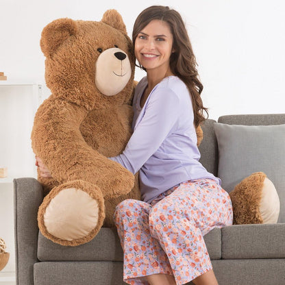 Giant Stuffed Animal 4 FT - Big Easter Teddy Bear for Kids & Adults | Stuffed in Vermont, USA - Eco Friendly Gift Saves 200 Plastic Bottles