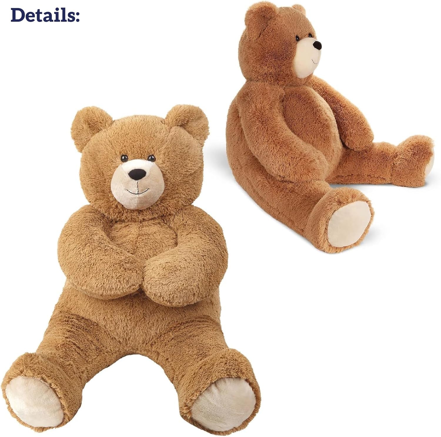 Giant Stuffed Animal 4 FT - Big Easter Teddy Bear for Kids & Adults | Stuffed in Vermont, USA - Eco Friendly Gift Saves 200 Plastic Bottles